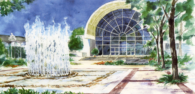 Missouri Botanical Garden St. Louis watercolor