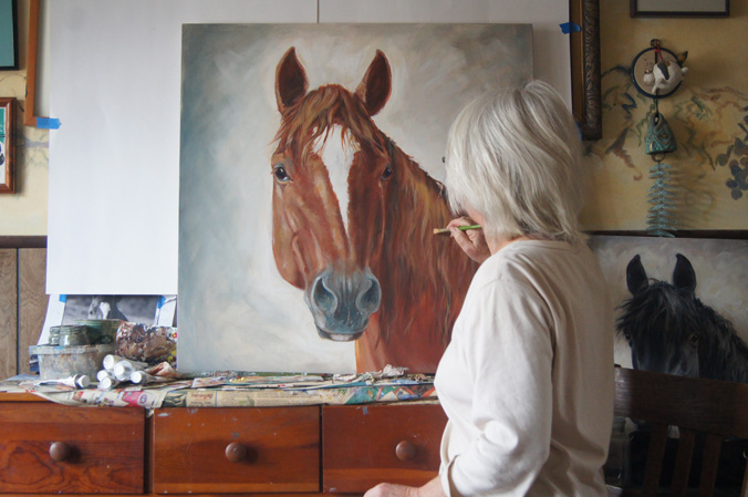 horse portrait painter St. Louis area